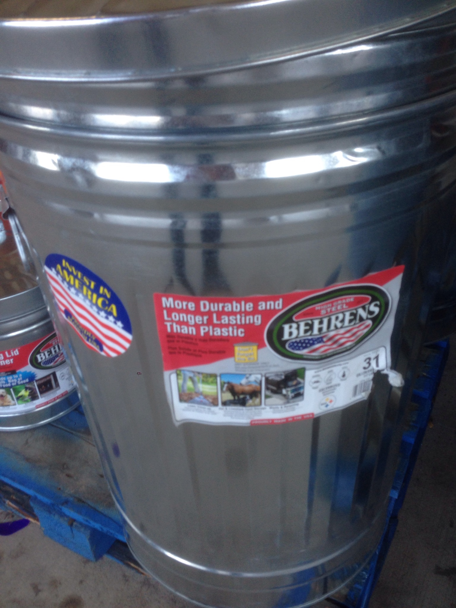 Metal garbage can for sale