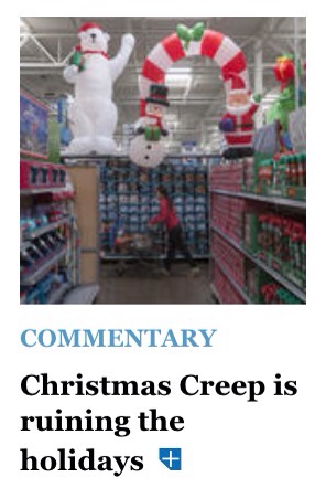 Christmas creep ruining holidays