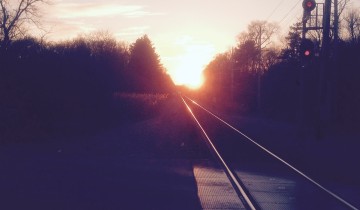 Sunset on the tracks