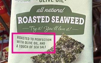 Seaweed roasted to perfection