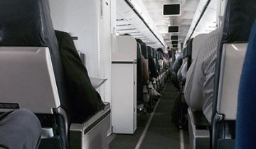 An airplane cabin