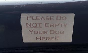 Do Not Empty Your Dog Here