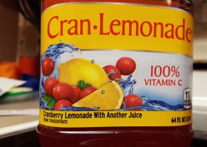 Cran-Lemonade with another juice