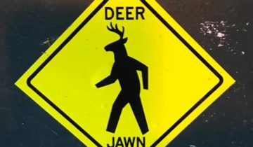 A deer jawn sign